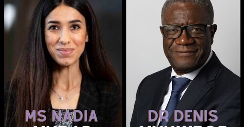 Nadia Murad and Denis Mukwege